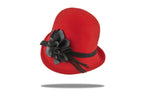 Womens wool Felt Cloche in Red WF14-3R