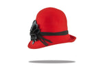 Load image into Gallery viewer, Womens wool Felt Cloche in Red WF14-3R
