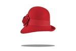 Load image into Gallery viewer, Women&#39;s Red Wool Felt Cloche WF14-04R
