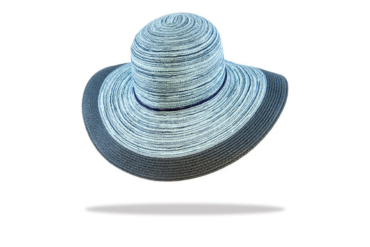 Women's wide brimsunhat Blue WS18-2