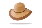 Womens wide brim sunhat chocolate WS18-2