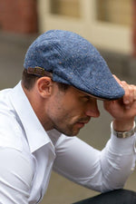 Load image into Gallery viewer, Mens Flat Cap in Blue FC15-4
