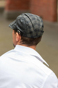 Men's Brown Checkered Flat Cap 