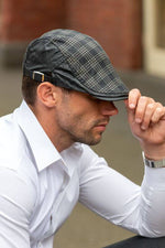 Load image into Gallery viewer, Men&#39;s Grey Checkered Flat Cap 
