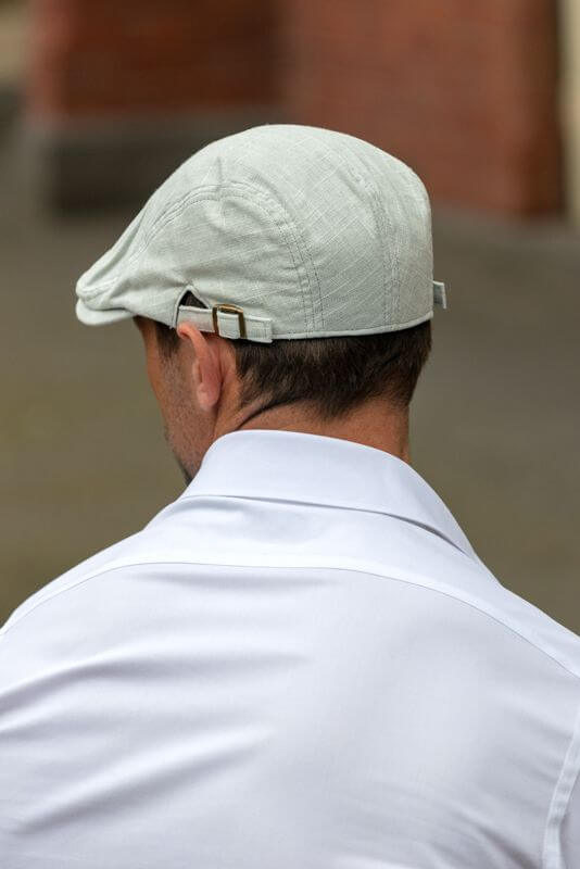 Men's Light Grey Flat Cap